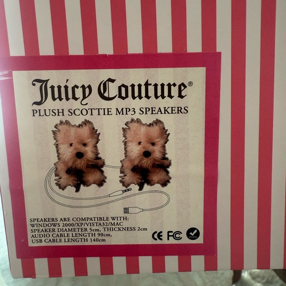 New Juicy Couture Pink Plush Scottie Dog Speakers. 🐩Doggie Couture - Picture 2 of 9